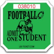 Student Football Roll Ticket