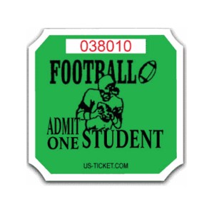 Student Football Roll Ticket