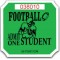 Student Football Roll Ticket