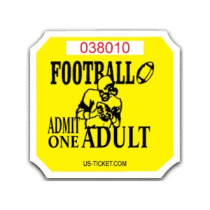Adult Football Roll Tickets