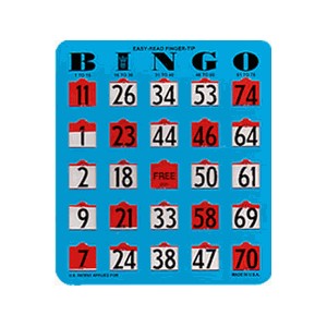 Easy-Read Finger-Tip Bingo Shutter Slide Card