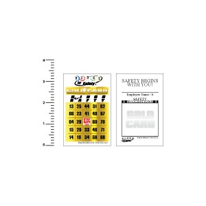 Wallet Sized SAFETY Program GOLD Card