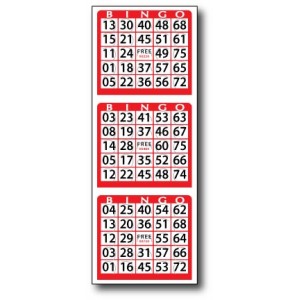 3 on Pushout BINGO Paper (250 sheets)